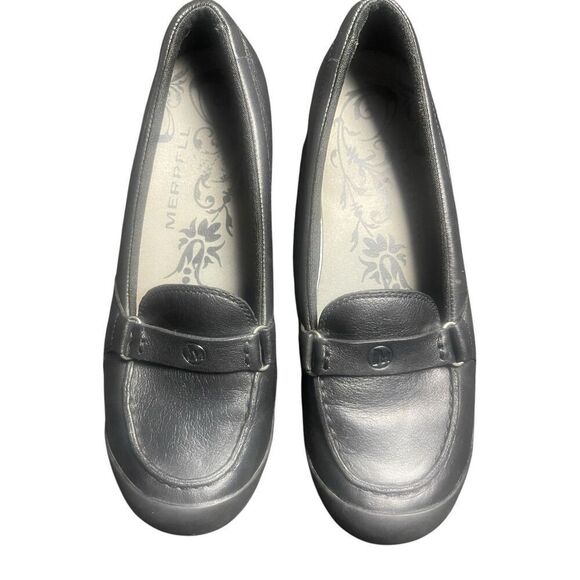 Merrell Womens Black Leather Loafer Slip On Shoes Size 8 - Picture 5 of 16